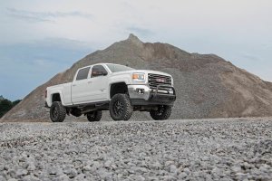 GMC Sierra 2500 HD Suspension Lift Kit - Rough Country - 5 Inch NTD M1 - Hammer Black - '11-'19